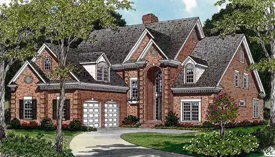 Traditional house plans 106-359 - front exterior, 3,095 sq ft, 4 bed, 3 bath house plans | Monster House Plans