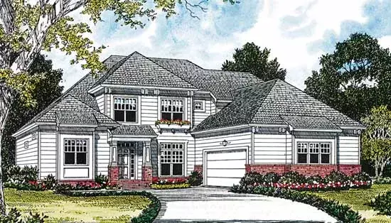 Traditional house plans 106-360 - front exterior, 3,095 sq ft, 4 bed, 3 bath house plans | Monster House Plans