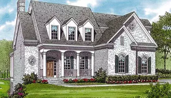 Southern house plans 106-362 - front exterior, 4,111 sq ft, 5 bed, 4 bath house plans | Monster House Plans