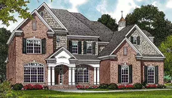Traditional house plans 106-364 - front exterior, 3,196 sq ft, 4 bed, 3 bath house plans | Monster House Plans
