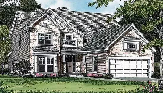 Craftsman house plans 106-368 - front exterior, 3,151 sq ft, 4 bed, 3 bath house plans | Monster House Plans
