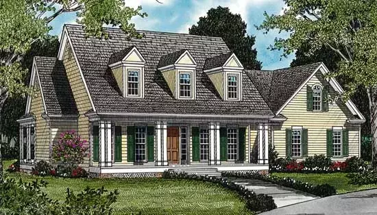 Southern house plans 106-369 - front exterior, 3,161 sq ft, 4 bed, 3 bath house plans | Monster House Plans