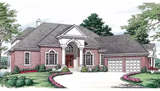 Traditional house plans 106-380 - front exterior, 4,330 sq ft, 5 bed, 4 bath house plans | Monster House Plans