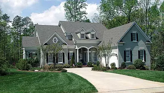 Southern Colonial house plans 106-383 - front exterior, 3,198 sq ft, 4 bed, 3 bath house plans | Monster House Plans