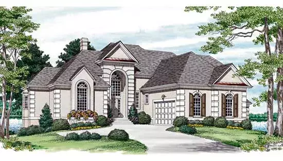 Mediterranean house plans 106-389 - front exterior, 5,138 sq ft, 4 bed, 3 bath house plans | Monster House Plans