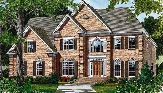 Southern Colonial house plans 106-398 - front exterior, 3,294 sq ft, 4 bed, 4 bath house plans | Monster House Plans