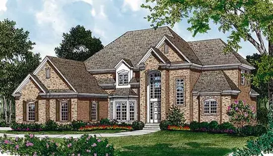 Traditional house plans 106-399 - front exterior, 3,296 sq ft, 4 bed, 3 bath house plans | Monster House Plans