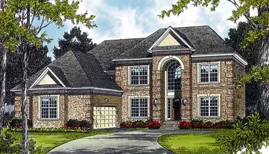 Traditional house plans 106-400 - front exterior, 4,249 sq ft, 5 bed, 4 bath house plans | Monster House Plans