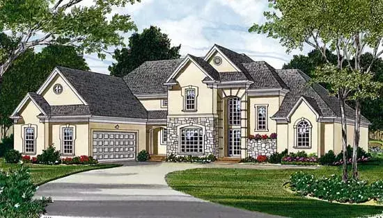 Traditional house plans 106-405 - front exterior, 3,315 sq ft, 3 bed, 3 bath house plans | Monster House Plans