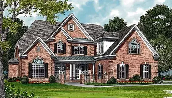 Traditional house plans 106-429 - front exterior, 3,458 sq ft, 4 bed, 3 bath house plans | Monster House Plans