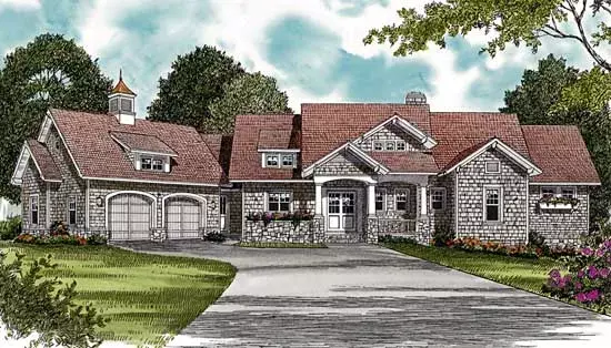 Craftsman house plans 106-432 - front exterior, 3,531 sq ft, 4 bed, 4 bath house plans | Monster House Plans