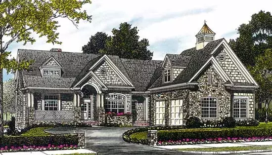 Country house plans 106-439 - front exterior, 3,546 sq ft, 4 bed, 3 bath house plans | Monster House Plans