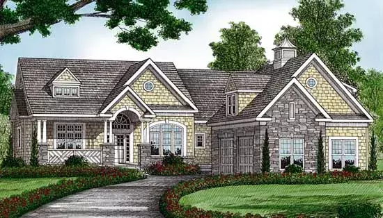 Country house plans 106-441 - front exterior, 4,040 sq ft, 4 bed, 4 bath house plans | Monster House Plans
