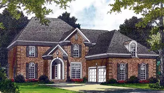 Traditional house plans 106-448 - front exterior, 4,439 sq ft, 5 bed, 3 bath house plans | Monster House Plans