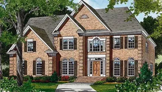 Traditional house plans 106-450 - front exterior, 3,691 sq ft, 5 bed, 4 bath house plans | Monster House Plans