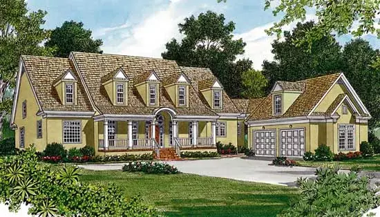 Southern house plans 106-452 - front exterior, 3,636 sq ft, 4 bed, 3 bath house plans | Monster House Plans