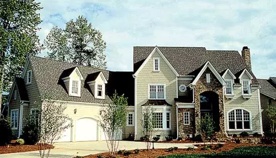 Colonial house plans 106-461 - front exterior, 5,404 sq ft, 5 bed, 4 bath house plans | Monster House Plans