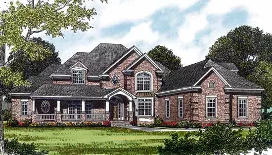 Traditional house plans 106-464 - front exterior, 5,291 sq ft, 4 bed, 3 bath house plans | Monster House Plans