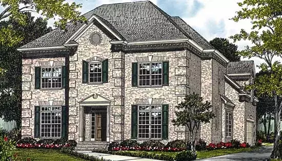 Mediterranean house plans 106-465 - front exterior, 3,737 sq ft, 4 bed, 3 bath house plans | Monster House Plans