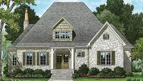 Cottage house plans 106-469 - front exterior, 3,774 sq ft, 4 bed, 4 bath house plans | Monster House Plans