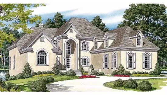 Mediterranean house plans 106-480 - front exterior, 3,860 sq ft, 4 bed, 3 bath house plans | Monster House Plans