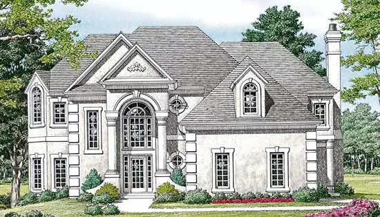 Mediterranean house plans 106-483 - front exterior, 3,882 sq ft, 4 bed, 3 bath house plans | Monster House Plans