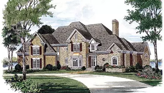 Traditional house plans 106-486 - front exterior, 3,900 sq ft, 3 bed, 3 bath house plans | Monster House Plans