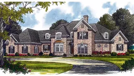 Traditional house plans 106-496 - front exterior, 5,589 sq ft, 5 bed, 4 bath house plans | Monster House Plans