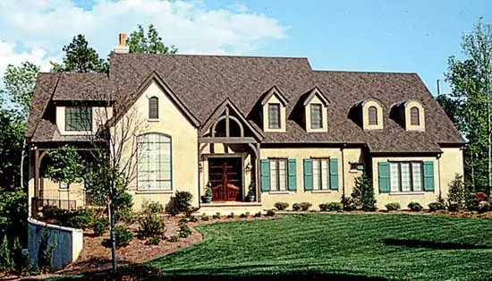 European house plans 106-508 - front exterior, 5,381 sq ft, 4 bed, 5 bath house plans | Monster House Plans
