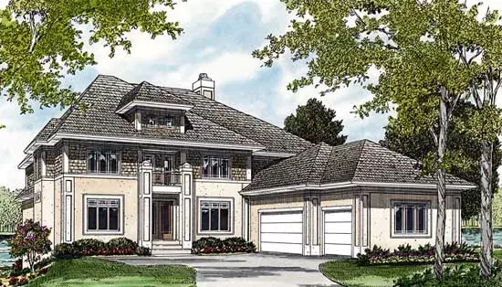 Bungalow house plans 106-515 - front exterior, 5,692 sq ft, 5 bed, 4 bath house plans | Monster House Plans