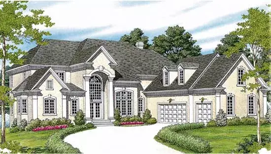 Traditional house plans 106-519 - front exterior, 4,184 sq ft, 4 bed, 3 bath house plans | Monster House Plans