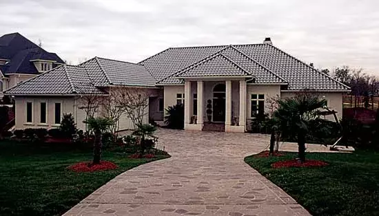 Contemporary house plans 106-520 - front exterior, 5,687 sq ft, 4 bed, 4 bath house plans | Monster House Plans