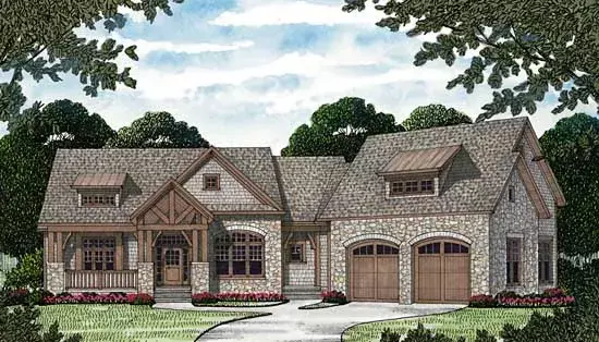 Craftsman house plans 106-525 - front exterior, 4,241 sq ft, 4 bed, 4 bath house plans | Monster House Plans
