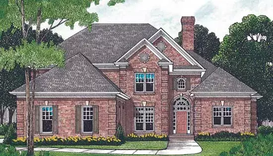 Traditional house plans 106-527 - front exterior, 4,255 sq ft, 5 bed, 4 bath house plans | Monster House Plans