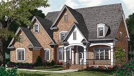 Southern house plans 106-529 - front exterior, 4,258 sq ft, 4 bed, 3 bath house plans | Monster House Plans