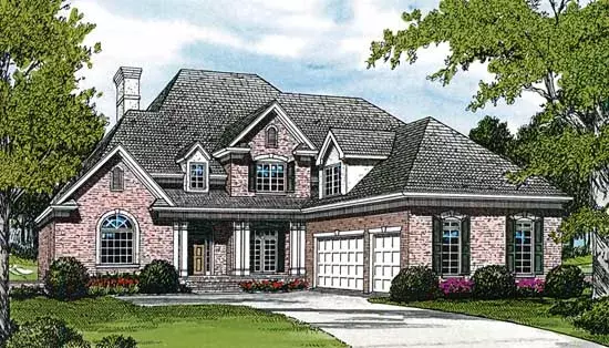 Traditional house plans 106-538 - front exterior, 5,955 sq ft, 6 bed, 5 bath house plans | Monster House Plans