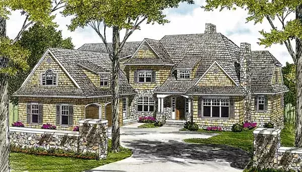 Craftsman house plans 106-559 - front exterior, 6,589 sq ft, 5 bed, 4 bath house plans | Monster House Plans