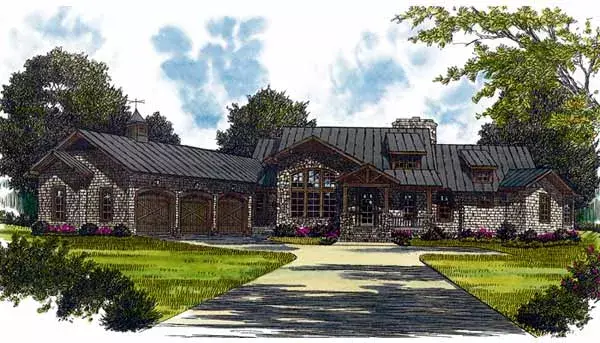 Craftsman house plans 106-561 - front exterior, 4,488 sq ft, 3 bed, 3 bath house plans | Monster House Plans