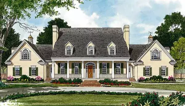 Country house plans 106-564 - front exterior, 4,713 sq ft, 4 bed, 3 bath house plans | Monster House Plans