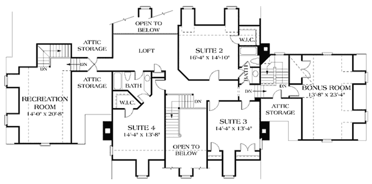Upper/Second Floor Plan:106-564
