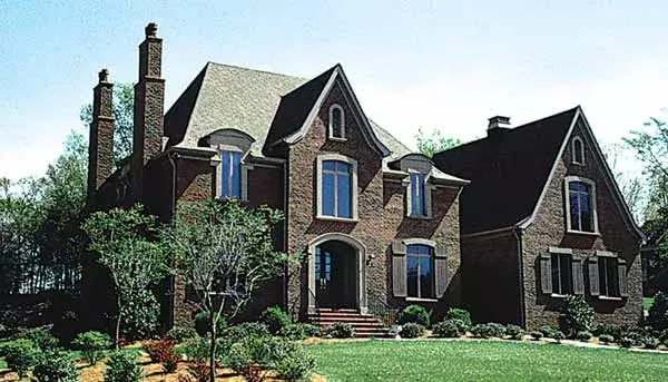 European house plans 106-570 - front exterior, 4,694 sq ft, 5 bed, 4 bath house plans | Monster House Plans