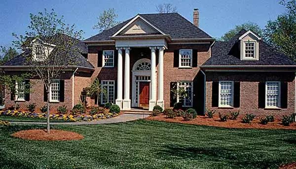 Colonial house plans 106-586 - front exterior, 4,941 sq ft, 4 bed, 4 bath house plans | Monster House Plans