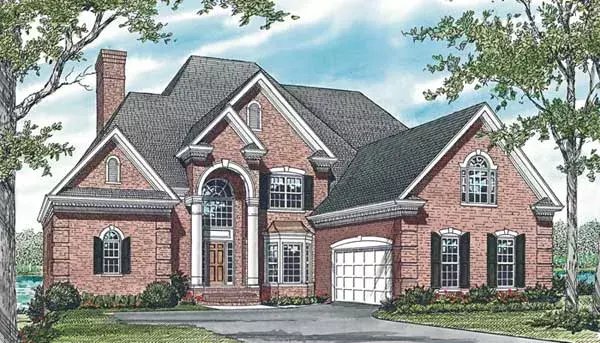 European house plans 106-602 - front exterior, 5,248 sq ft, 6 bed, 5 bath house plans | Monster House Plans