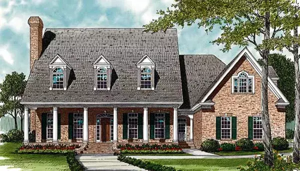 Southern house plans 106-606 - front exterior, 5,311 sq ft, 5 bed, 4 bath house plans | Monster House Plans