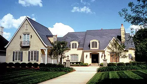 European house plans 106-609 - front exterior, 5,388 sq ft, 6 bed, 5 bath house plans | Monster House Plans