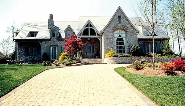 European house plans 106-619 - front exterior, 5,555 sq ft, 5 bed, 5 bath house plans | Monster House Plans