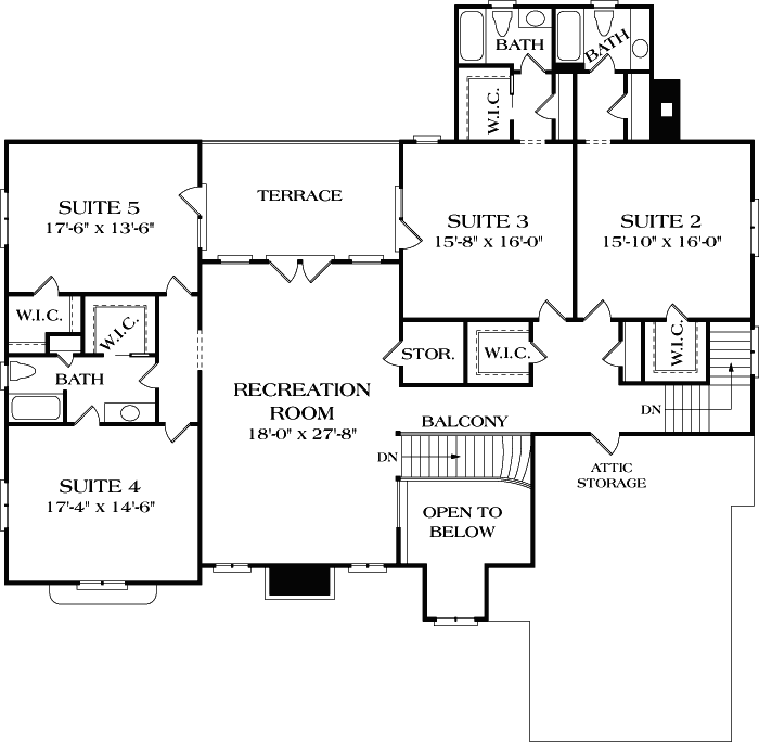 Upper/Second Floor Plan:106-642