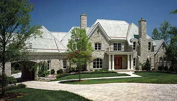 European house plans 106-644 - front exterior, 8,930 sq ft, 5 bed, 6 bath house plans | Monster House Plans