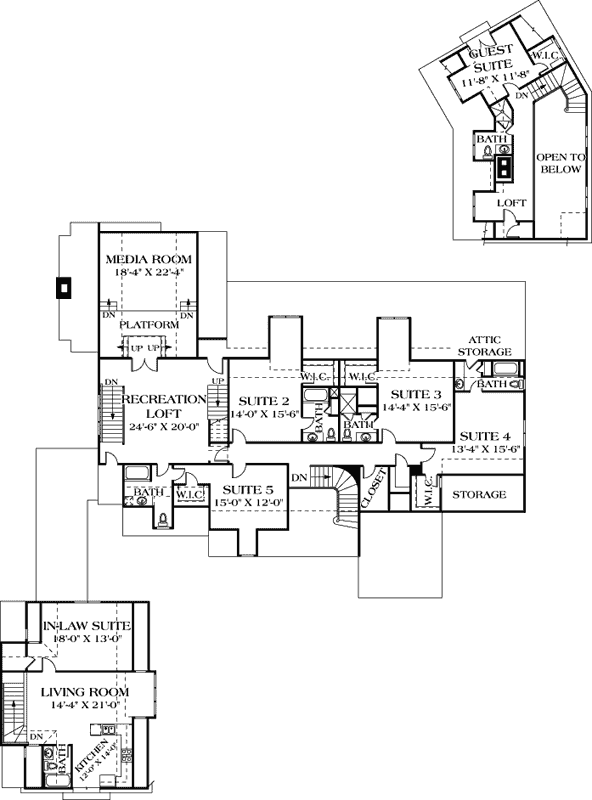 Upper/Second Floor Plan:106-652