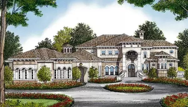 Mediterranean house plans 106-663 - front exterior, 9,859 sq ft, 5 bed, 7 bath house plans | Monster House Plans
